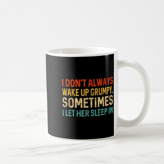 I Don't Always Wake Up Mpy, Mens Humor Funny Husba コーヒーマグカップ (右)