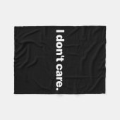 I Don't Care Long Sleeve  フリースブランケット (正面(横))