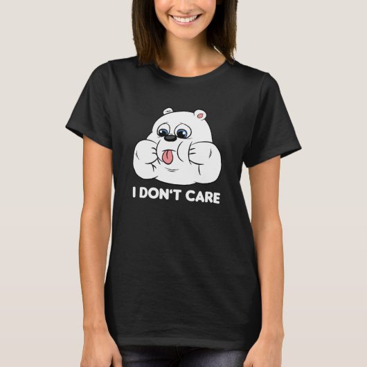 I don't care Silly Bear Halloween Costume for Weir Tシャツ (正面)
