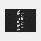 I Don't Care What You Think -  フリースブランケット (正面(横))