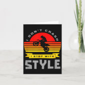 I Don't Crash I Stop With Style Funny Motocross Di カード (正面)