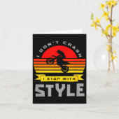 I Don't Crash I Stop With Style Funny Motocross Di カード (黄色い花)
