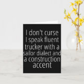 I Don't Curse I Speak Fluent Trucker With A Sailor カード (黄色い花)