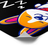 I Don't Do Mornings Funny Dog Sleeng  ポスター (角)