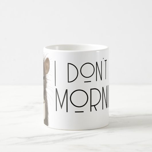 I don't do mornings funny mouse caffeine コーヒーマグカップ (中央)