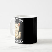 I Don't Do Mornings Funny Quote Coffee Cat Lover G コーヒーマグカップ (正面左)