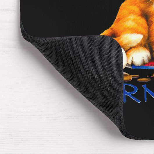 I Don't Do Mornings , Tee Shirt, Cat ,cup Of Coffe マウスパッド (コーナー)