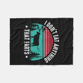 I Don't Eat Anything That Farts  フリースブランケット (正面(横))