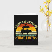 I Don't Eat Anything That Farts World Vegetarian D カード (黄色い花)