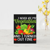 I Don't Eat Anything Vegetables Funny Vegetarian S カード (黄色い花)