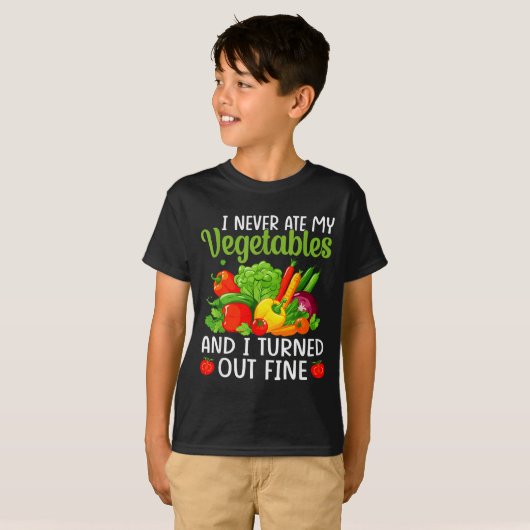 I Don't Eat Anything Vegetables Funny Vegetarian S Tシャツ (正面フル)