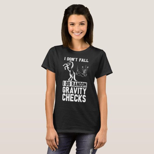 I Don't Fall I Do Random Horseback Riding Show Jum Tシャツ (正面フル)