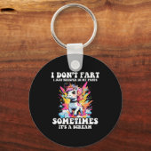 I Don't Fart I Whisper In My Pants - Funny Unicorn キーホルダー (正面)
