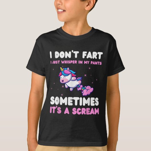 I Don't Fart I Whisper In My Pants Shirt Funny Sar Tシャツ (正面)