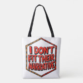 I Don't Fit Their Narrative トートバッグ (裏面)