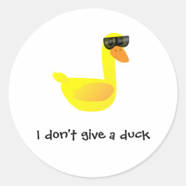 I don't give a Duck Humor ラウンドシール