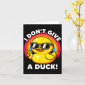 I Don't Give A Duck Lover Funny Duck Owner Rude I  カード (黄色い花)
