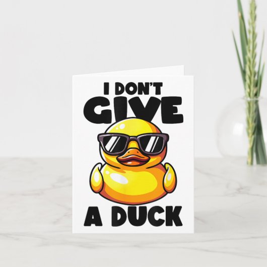 I Don't Give A Duck Lover Funny Duck Owner Rude I カード (正面)