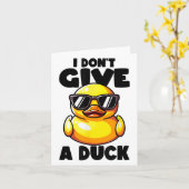 I Don't Give A Duck Lover Funny Duck Owner Rude I カード (黄色い花)