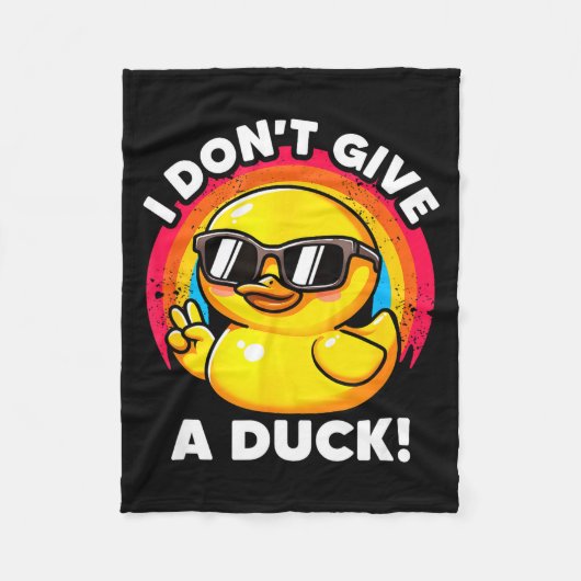 I Don't Give A Duck Lover Funny Duck Owner Rude I  フリースブランケット (正面)