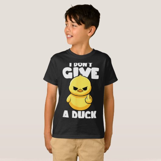 I Don't Give A Duck Lover Funny Duck Owner Rude I  Tシャツ (正面フル)