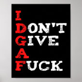 I Don't Give A For  ポスター (正面)
