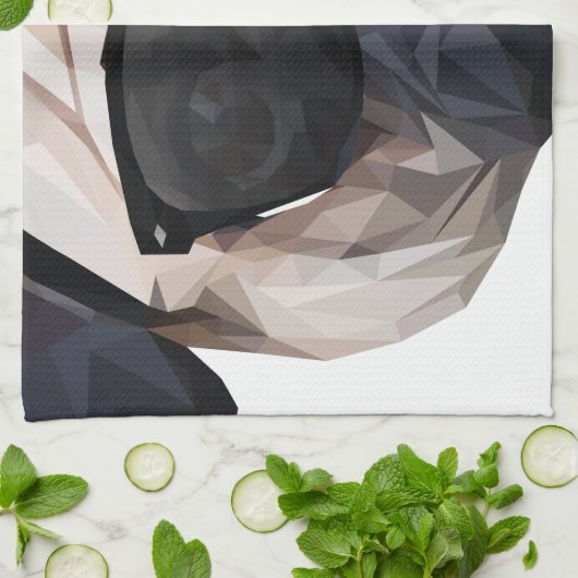 I Don't Give a Pug キッチンタオル (折り畳み)