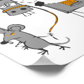 I Don't Give A Rat And Mouse Walking Funny Long Sl ポスター (角)