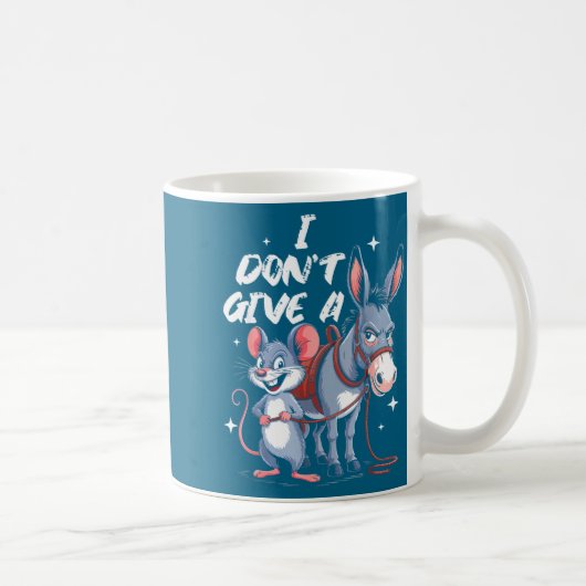 I Don't Give A Rats Mouse & Funny コーヒーマグカップ (右)