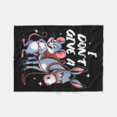 I Don't Give A Rats Mouse &amp; Funny  フリースブランケット (正面(横))