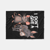 I Dont Give A Rats Mouse Donkey Funny Sarcastic An フリースブランケット (正面(横))