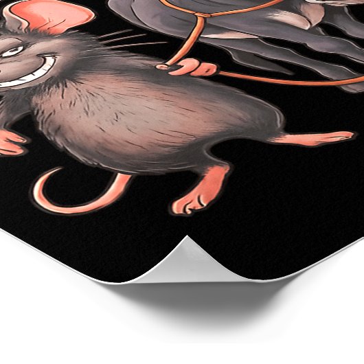 I Dont Give A Rats Mouse Donkey Funny Sarcastic An ポスター (角)