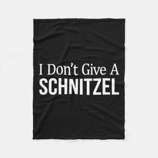 I Don't Give A Schnitzel - フリースブランケット (正面)