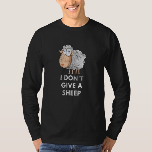 I Don't Give A Sheep Pun Saying Animal 1 Tシャツ (正面)
