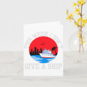 I Dont Give A Ship Funny Cruise  カード (黄色い花)