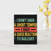 I Don't Have A Short Temper - Quick Reaction To Bu カード (黄色い花)