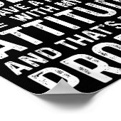 I Don't Have An Attitude Problem Funny Sarcasm Men ポスター (角)