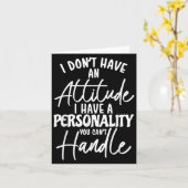 I Don't Have Attitude I've Got A Ity You Cant Hand カード (黄色い花)