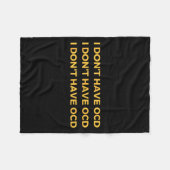 I Don't Have Ocd  フリースブランケット (正面(横))