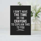 I Don't Have The Time Or The Crayons to Explain  招待状 (スタンド正面)