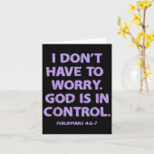 I Don't Have To Worry God Is In Control カード (黄色い花)