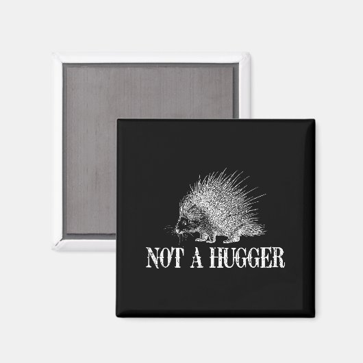 I Don't Hug Apparel Funny Introvert Rcune Tee - Un マグネット (正面/裏面)