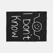 I Dont Know Hand Drawn Shrug Funny _2  フリースブランケット (正面(横))