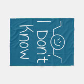 I Don't Know Hand Drawn Shrug Funny Men Women  フリースブランケット (正面(横))