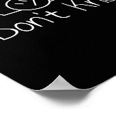 I Don't Know Hand Drawn Shrug Funny Men Women Long ポスター (角)