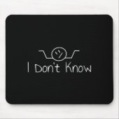 I Don't Know Hand Drawn Shrug Funny Men Women Long マウスパッド (正面)