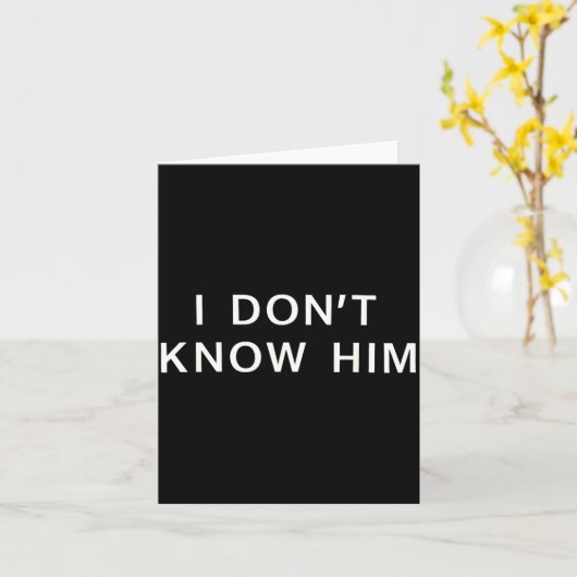 I Dont Know Him _ Funny Couples Matching Couple So カード (黄色い花)