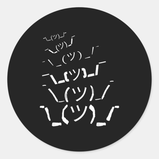 I Don't Know Idk ラウンドシール (正面)