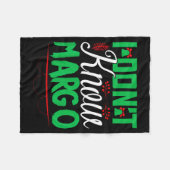I Don't Know-margo Ugly Sweater Funny Christmas Fo フリースブランケット (正面(横))