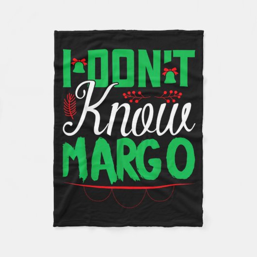 I Don't Know-margo Ugly Sweater Funny Christmas Fo フリースブランケット (正面)